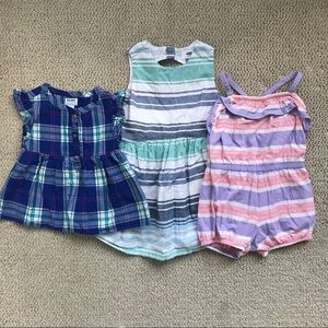 Old Navy 4T Summer Bundle Lot of 3 Dress, Jumper, Shirt